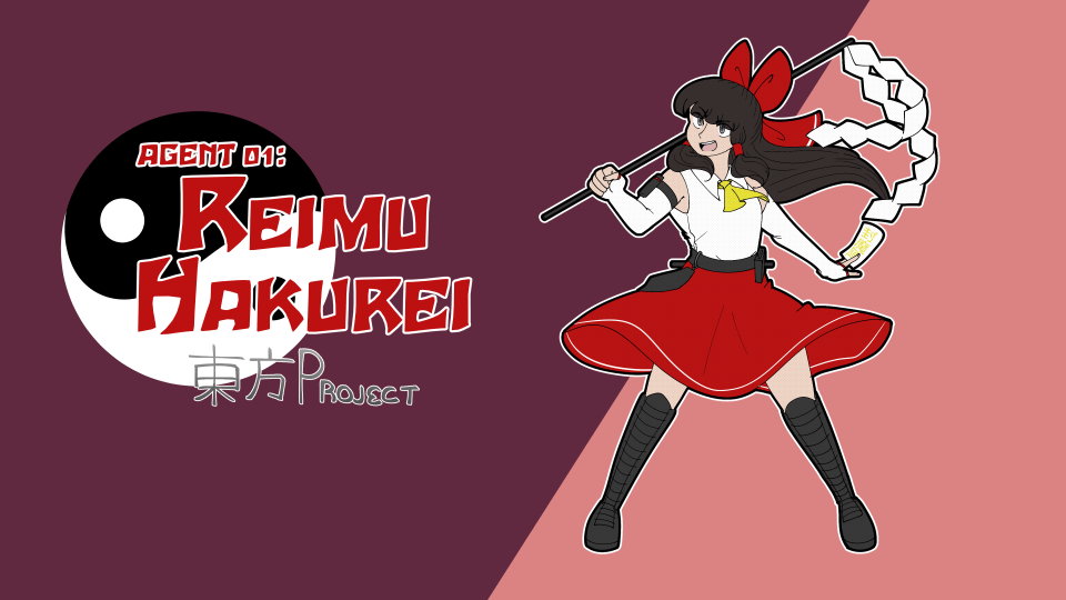 AU!Reimu desktop wallpaper that came with the bonus material in my second artbook